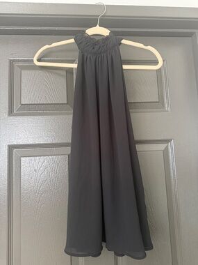 H&M Black Ruffled Halter Top